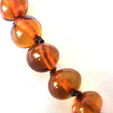 round free form cognac amber beads