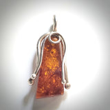 Free-Form Cognac Amber Medium Size Pendant BuyRussianGifts Store