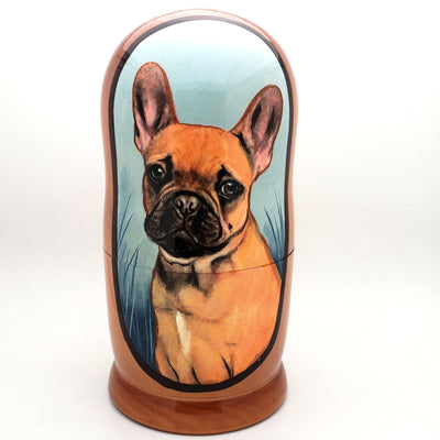 French Bulldog Dog Breed Nesting Doll Set 7" Tall