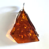 genuine amber pendant in silver