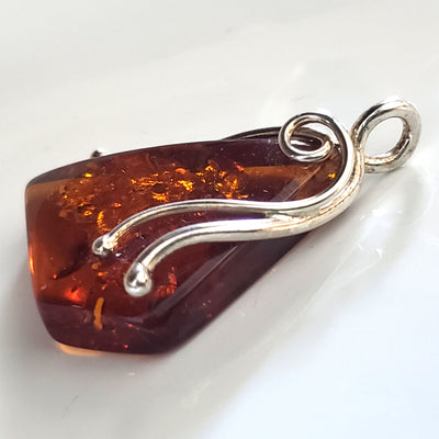 handmade amber pendant