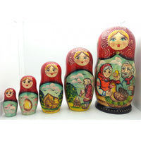 Chicken Ryaba and Golden Egg Fairy Tale Nesting Doll Set