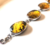 green amber link bracelet