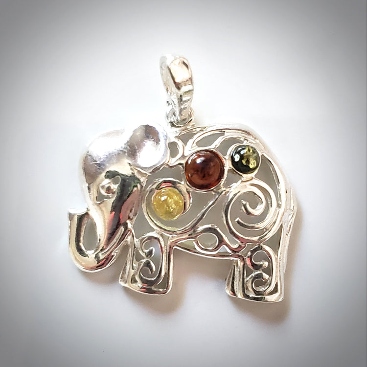 happy elephant pendant