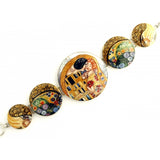 Hand Painted Bracelet Inspired by “The Kiss”, Klimt