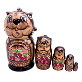 Hedgehogs family stacking dolls 