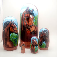 Horse nesting doll set