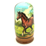 Horse in Summer Nesting Doll 5 piece set 4"Tall