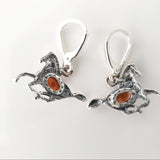 horse sterling silver earrings