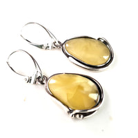 butterscotch amber long earrings