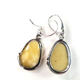 butterscotch amber earrings with leverback