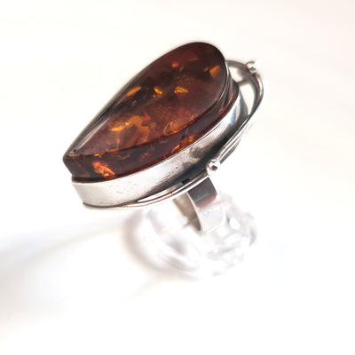 size 8.5 amber ring