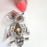 silver owl necklace