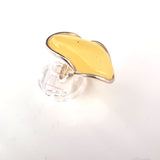 modern butterscotch amber ring