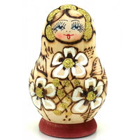 Small Wood-Burned Matryoshka Set