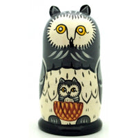 Gray Owl Nesting Set