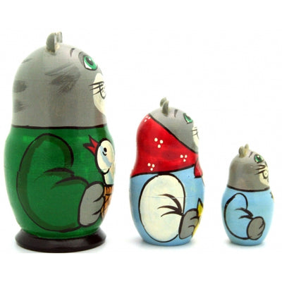 Cat and Goose Matryoshka Nesting Set