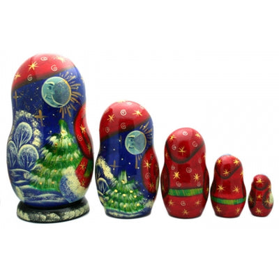 Santa Reindeer Nesting Doll Set