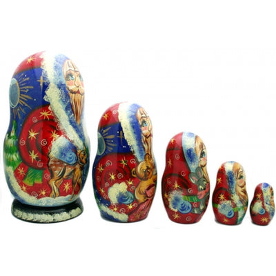 Santa Reindeer Nesting Doll Set