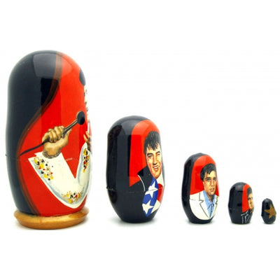 Elvis King of Rock & Roll 5 piece Set 4" Tall