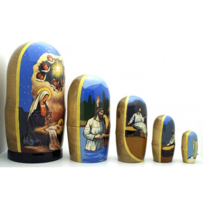 Nativity Jesus Life Nesting Doll Set