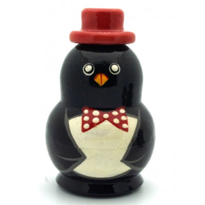 Happy Penguin in Red Hat Nesting Doll Set