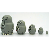 Hippo Miniature Nesting Doll