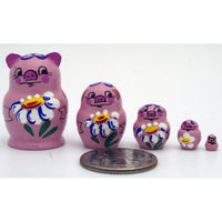 Happy Pig Miniature Nesting Doll