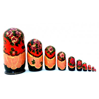 Ivan Tsarevich and Gray Wolf 10 piece Fairy Tale Nesting Doll Set