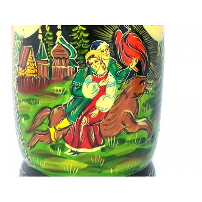 Ivan Tsarevich and Gray Wolf 10 piece Fairy Tale Nesting Doll Set