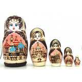 Russian Church in Gold Nesting Doll 6" Tall