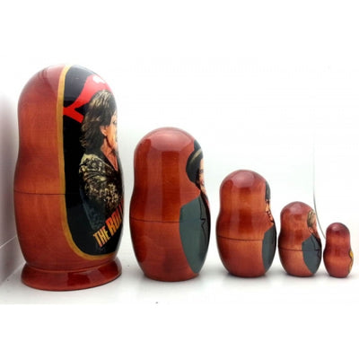 Rolling Stones Tongue Nesting Doll Set 7" Tall