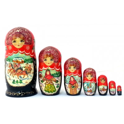 Russian Troika 7 Piece Nesting Doll Set