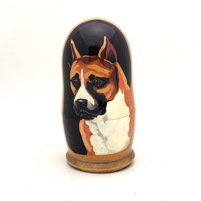 Boxer Short Hair Breed Nesting Dog Set 4" Tall
