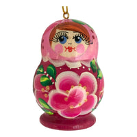 Pink Russian Matryoshka Christmas Decoration BuyRussianGifts Store
