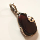 one of kind natural red amber pendant