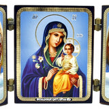 The Mother of God Unfading Flower Triptych
