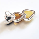 sterling silver amber heart