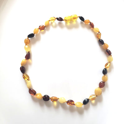 multicolor baby natural amber necklace