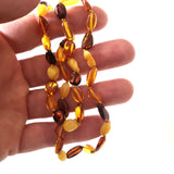 Multicolor Natural Baltic Amber Beads Necklace BuyRussianGifts Store