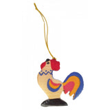 Blue Tail Ruster Wooden Christmas Ornament