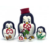 Penguin in Red Hat Miniature Nesting Doll