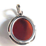 modern red amber pendant