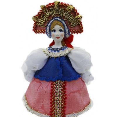 Russian Girl in Pink Dress CHRISTMAS Tree Ornament