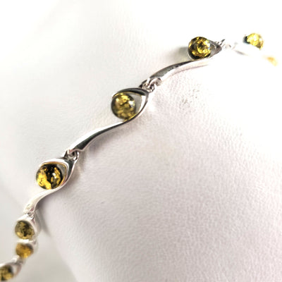 green amber beads bracelet