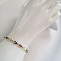 classic amber silver bracelet