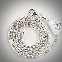 Sterling Silver Italian Rope 2.2mm Chain BuyRussianGifts Store