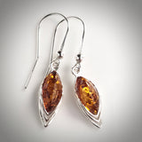 Simple amber earrings