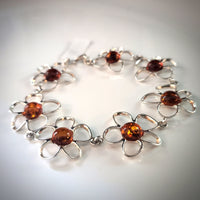 silver flower bracelet