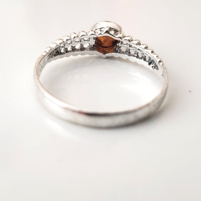 Small Sterling Silver Natural Amber Ring BuyRussianGifts Store